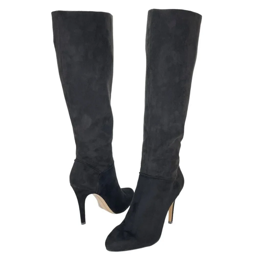 International Concepts Taisa Black Microsuede Knee High Womens Boots Size 9M - Picture 9 of 10